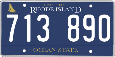 RI license plate 713890