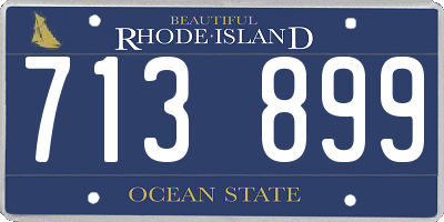 RI license plate 713899