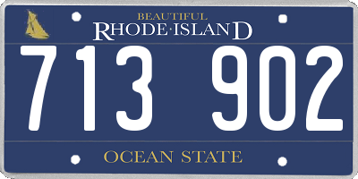 RI license plate 713902