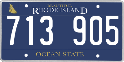 RI license plate 713905
