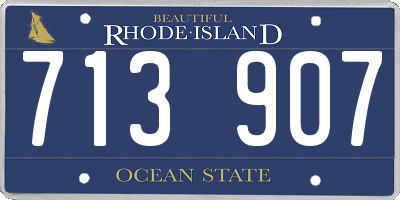 RI license plate 713907