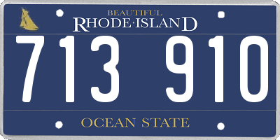 RI license plate 713910