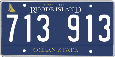 RI license plate 713913