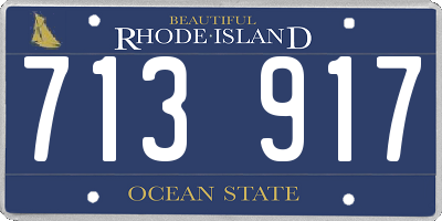 RI license plate 713917