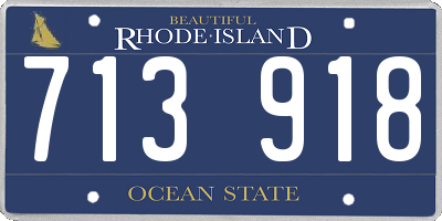 RI license plate 713918
