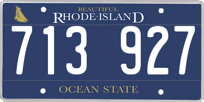RI license plate 713927