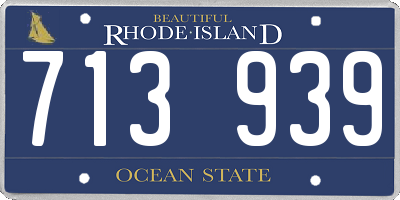 RI license plate 713939