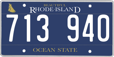 RI license plate 713940