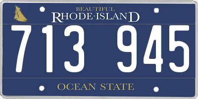 RI license plate 713945