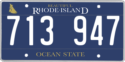 RI license plate 713947