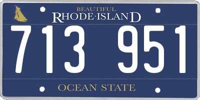 RI license plate 713951