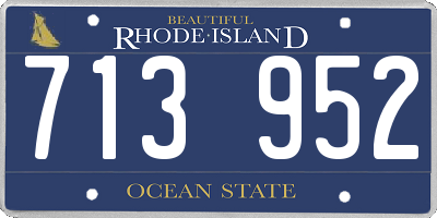 RI license plate 713952