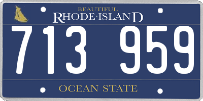 RI license plate 713959