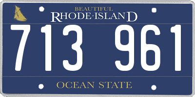 RI license plate 713961