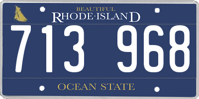RI license plate 713968