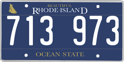 RI license plate 713973