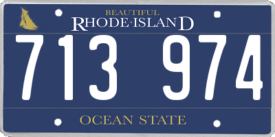RI license plate 713974
