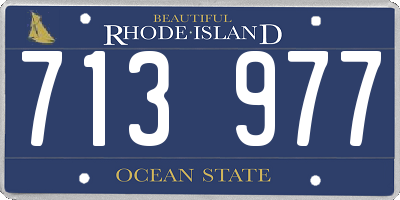 RI license plate 713977