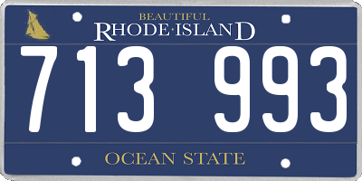 RI license plate 713993