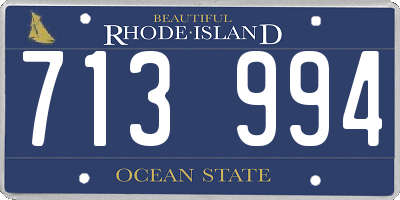 RI license plate 713994