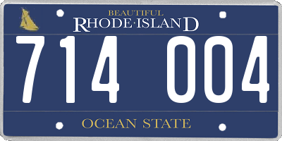 RI license plate 714004
