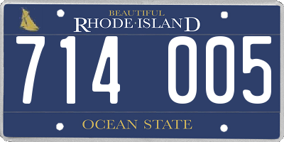 RI license plate 714005