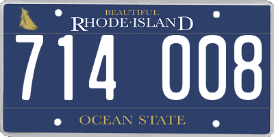 RI license plate 714008