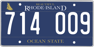 RI license plate 714009