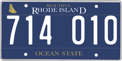 RI license plate 714010