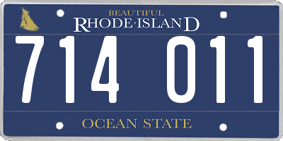 RI license plate 714011