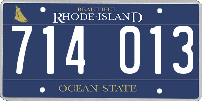 RI license plate 714013