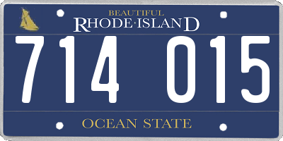 RI license plate 714015