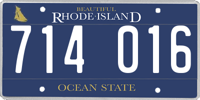 RI license plate 714016