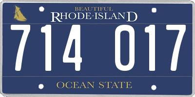 RI license plate 714017