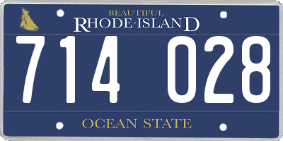 RI license plate 714028