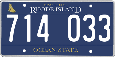 RI license plate 714033