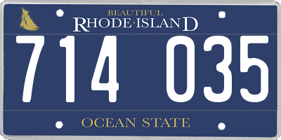 RI license plate 714035