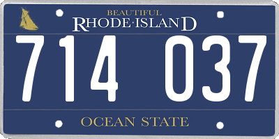 RI license plate 714037