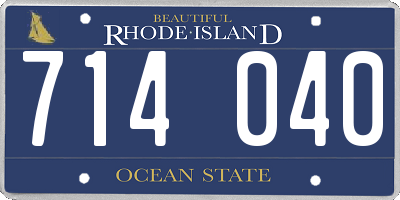 RI license plate 714040
