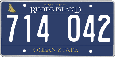 RI license plate 714042