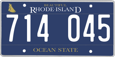 RI license plate 714045