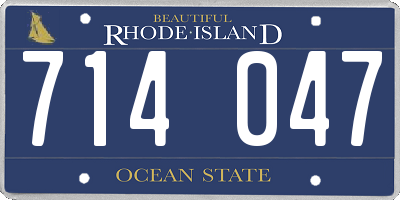 RI license plate 714047