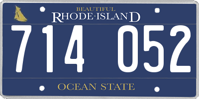 RI license plate 714052
