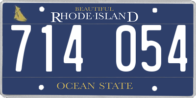 RI license plate 714054
