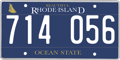 RI license plate 714056