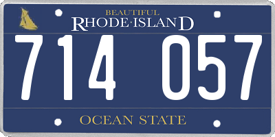 RI license plate 714057