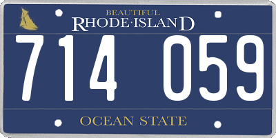 RI license plate 714059