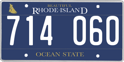 RI license plate 714060
