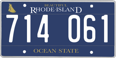 RI license plate 714061