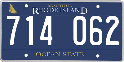 RI license plate 714062